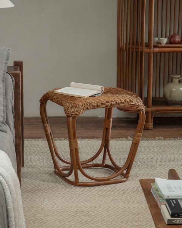 Pinecone Rattan Side Table