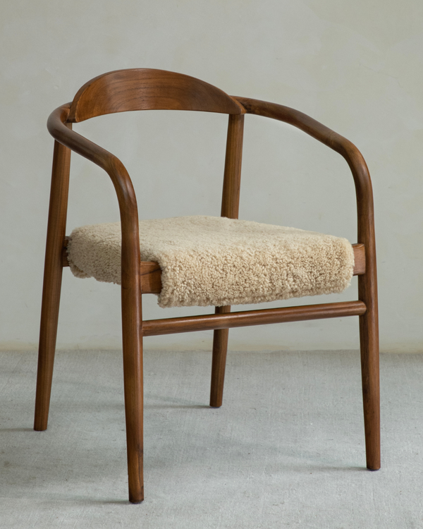 Crescent Shearling Chair