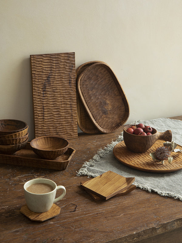 Abbey Teak Serving Tray 2PC